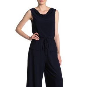New Vince Camuto Navy Cowl Neck Jumpsuit